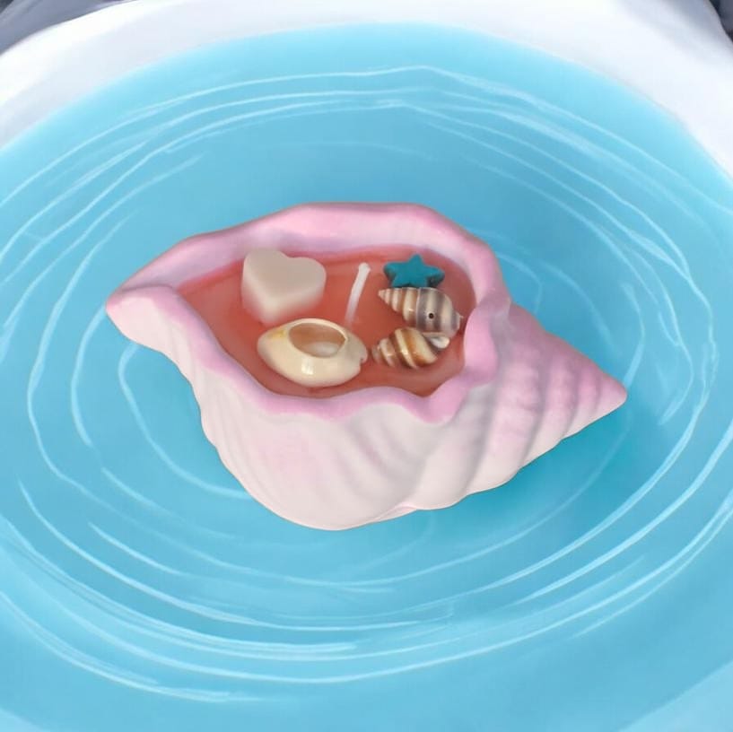 Conch Jesmonite seashell bowl blush pink marbled — Sweety Botanica UAE